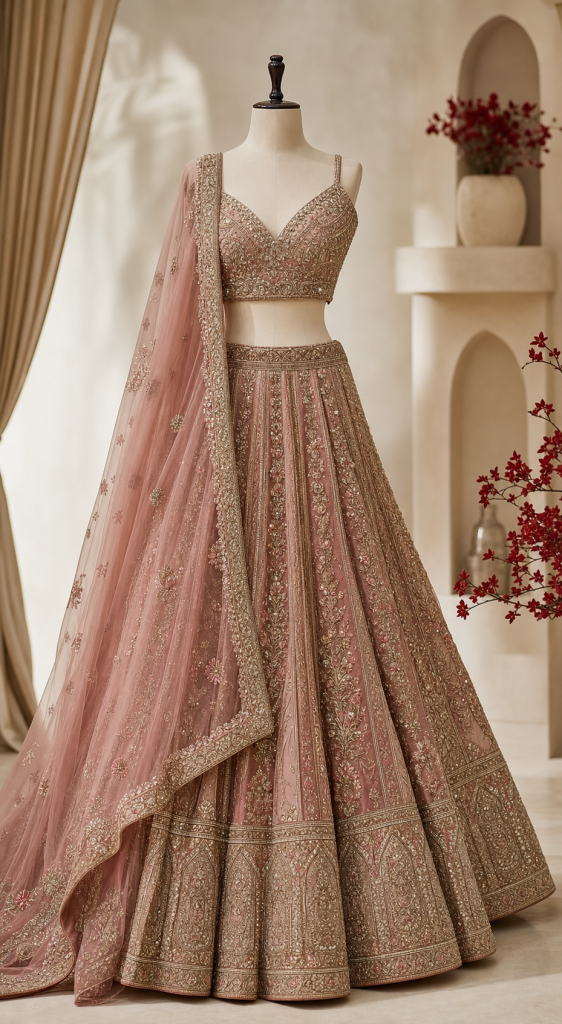 Rose Gold Occasion Lehenga